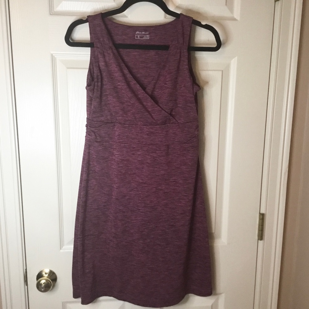 Eddie Bauer Aster Crossover Petite Purple Sleeveless Athletic Dress - PS